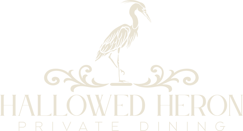 hallowed heron dining personal chef light version logo
